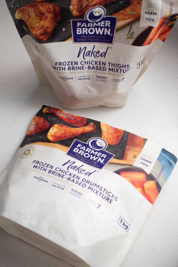#Apricot #chicken #frozenchicken #farmerbrown #drumsticks #brinebased #chickenthighs