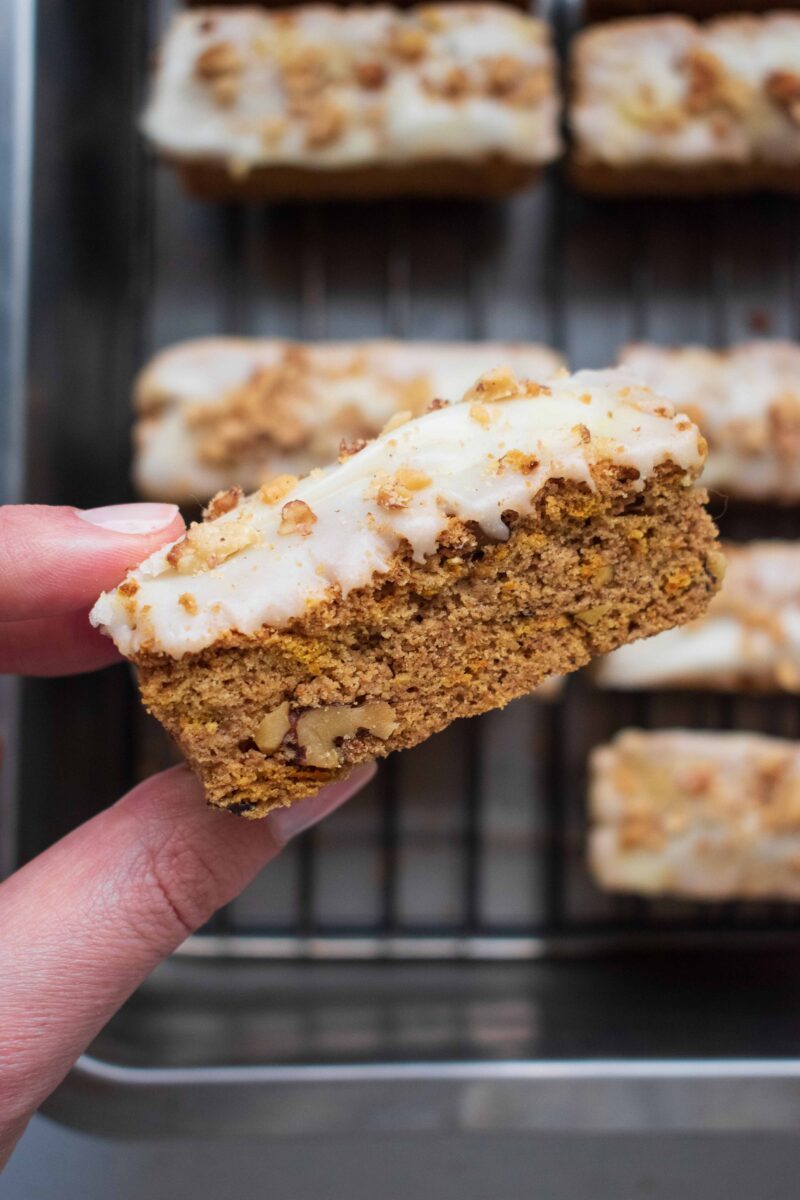 Carrot cake rusk with a glaze coating by The Big Tasty Bite