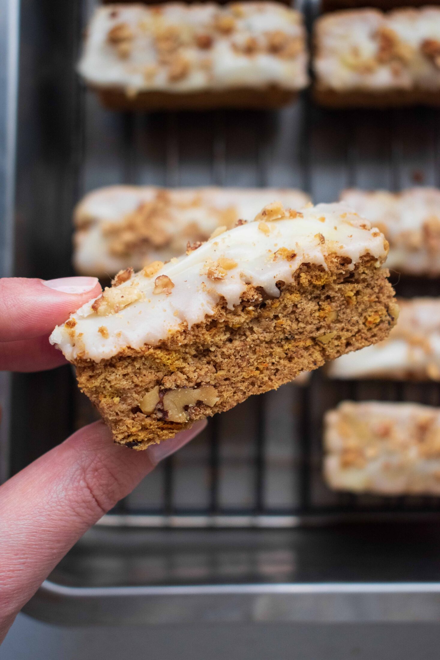Carrot cake rusk with a glaze coating by The Big Tasty Bite
