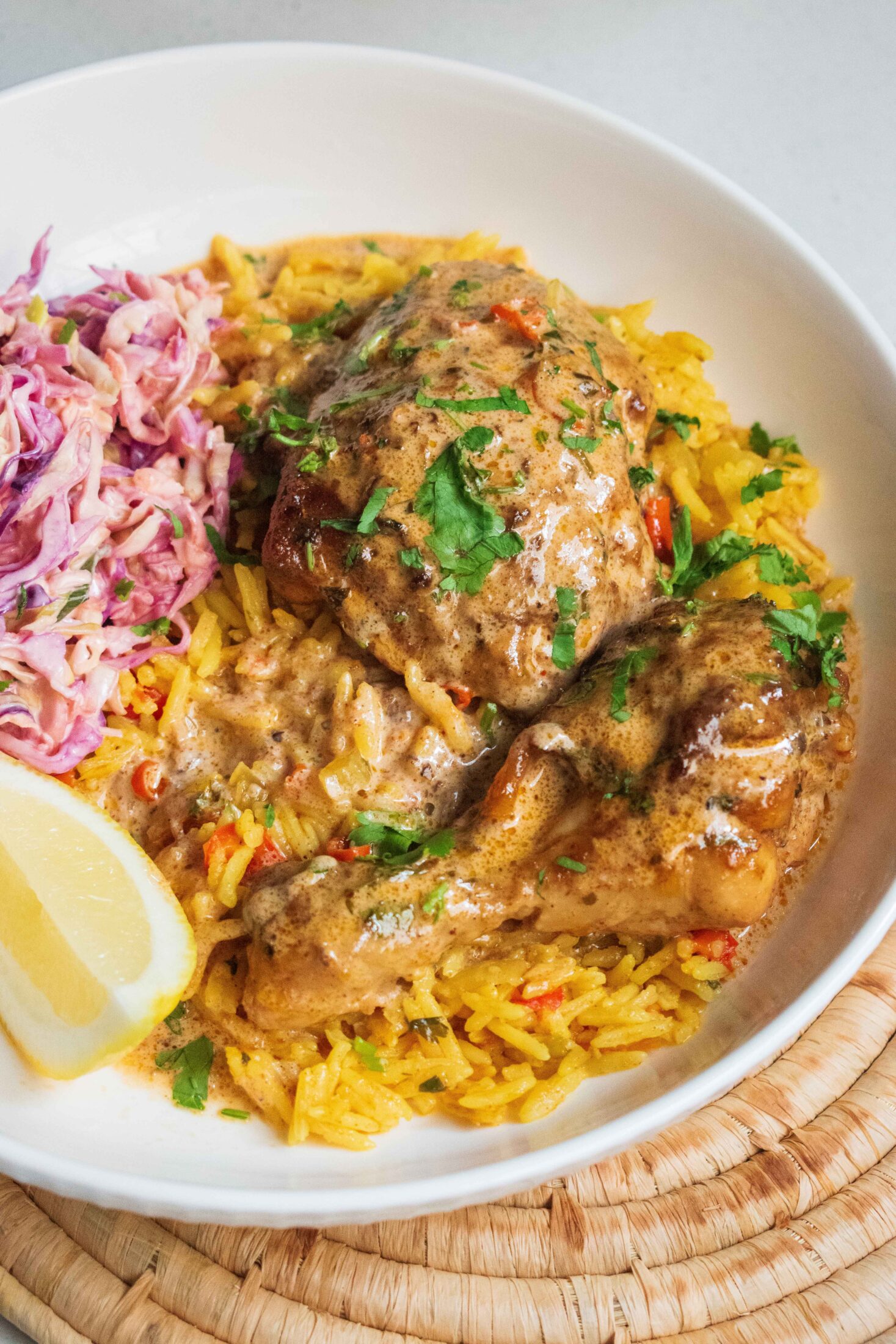 Baked Peri Peri Chicken Baked peri-peri chicken on a plate