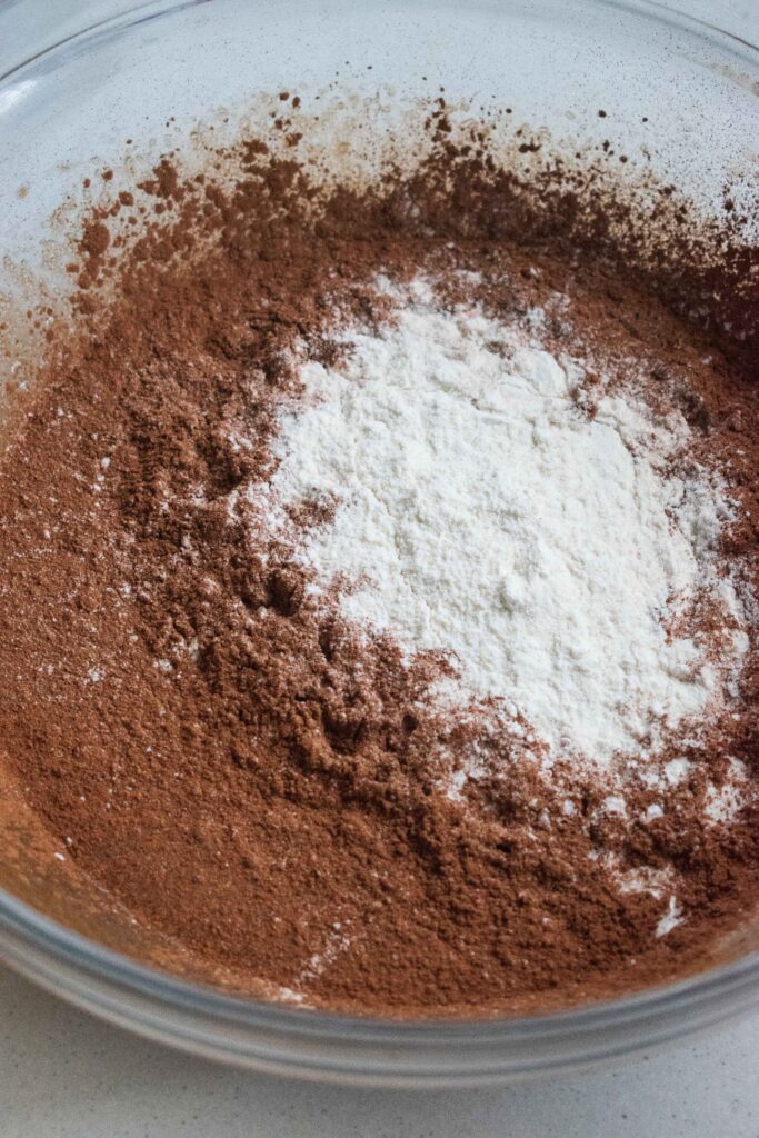 Peanut Butter and Jam Brownies mixture