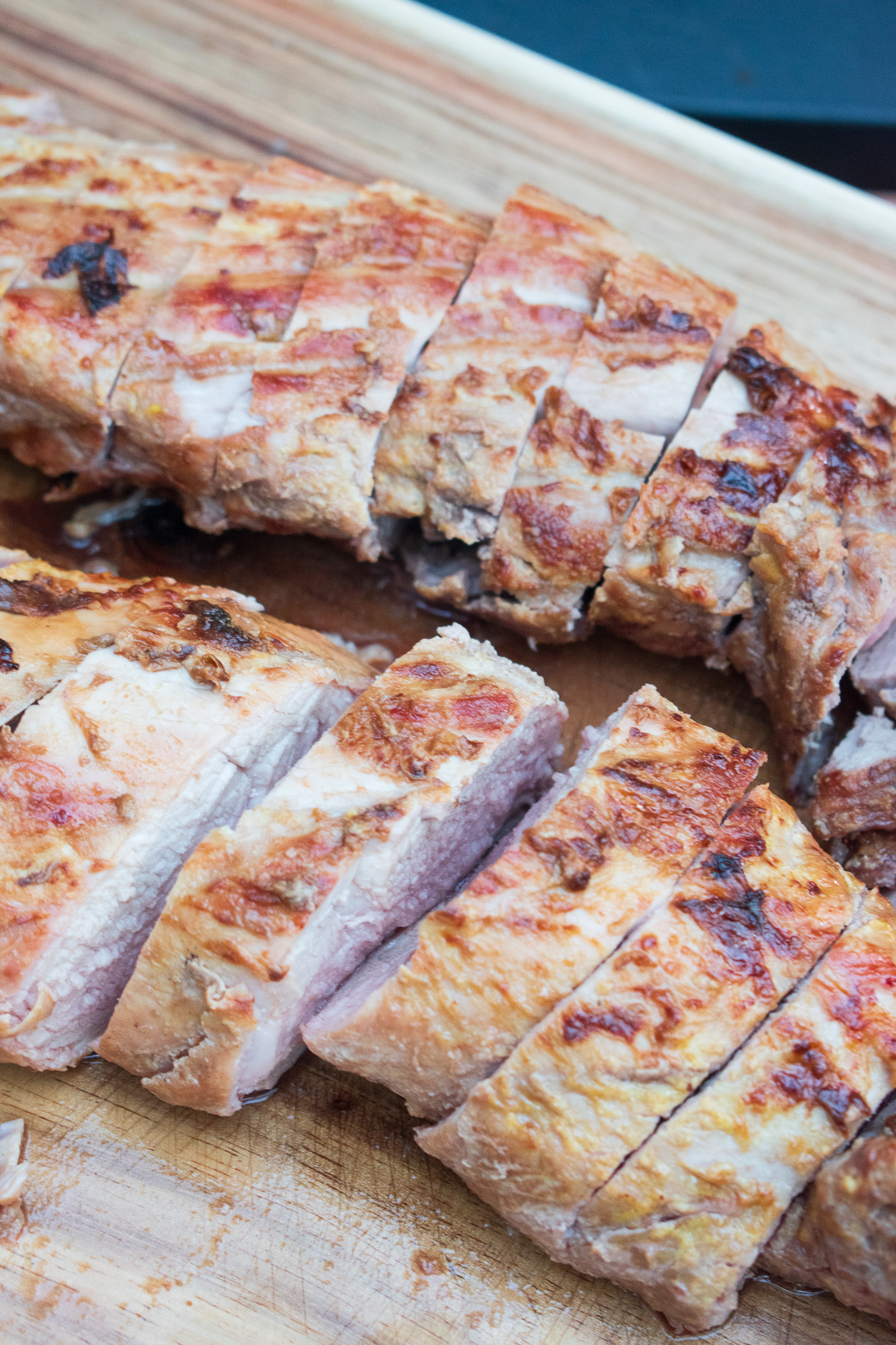 Cooked #porktenderloin on a wooden board 